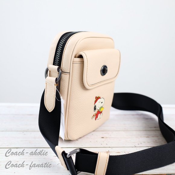 NWT Coach CE613 Coach X Peanuts Heritage Crossbody With Snoopy Motif in Ivory - Picture 5 of 12